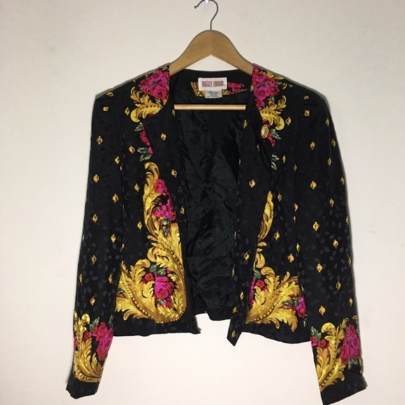 100% silk vintage blazer - Picture 3 of 4